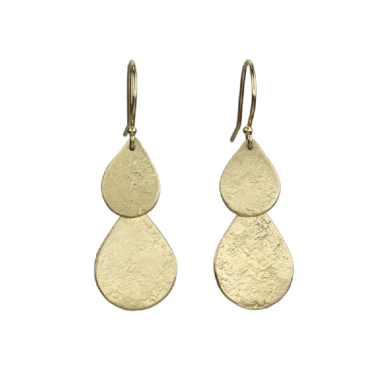 Classic Gold Earrings For Timeless Style-Parchment Teardrop Waterfall Earrings