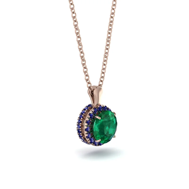 Hidden Halo Emerald Necklace - Catalina No. 65