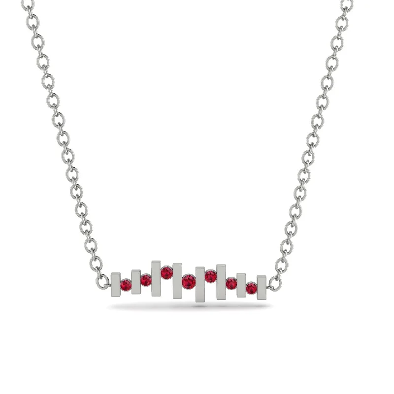 Bars Ruby Necklace - Mercy No. 12