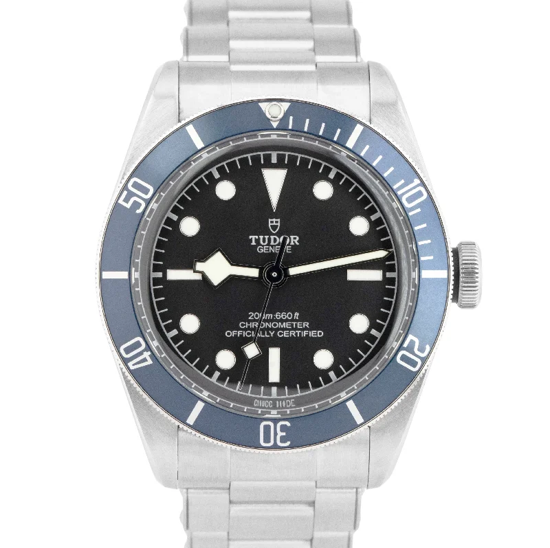 Stylish Men’s Watches With Leather Straps-MINT Tudor Black Bay Heritage BLUE Automatic 41mm Stainless Steel Watch 79230 B