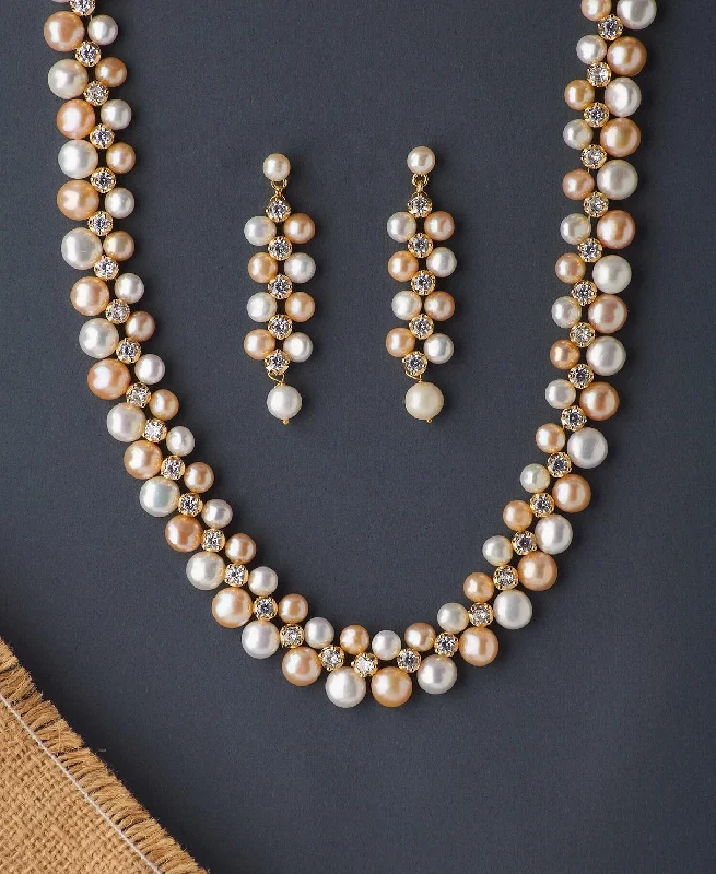 Ravishing Real Pearl Necklace Set