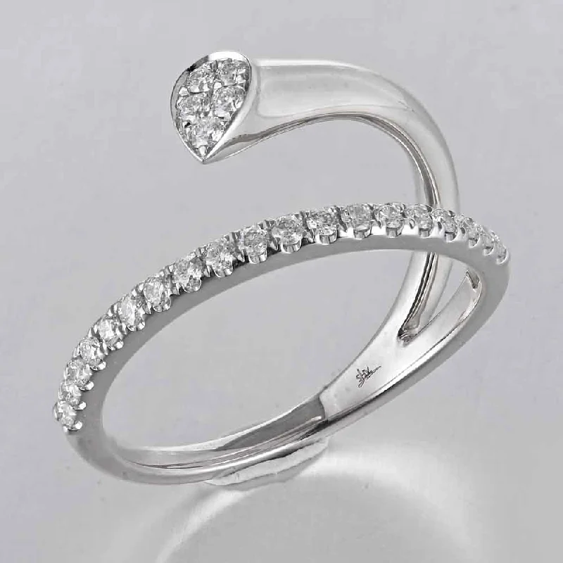 Affordable Gemstone Engagement Rings For Budget Brides-14kt. White Gold Lady's Wrap Ring with 0.29ct TW Dia