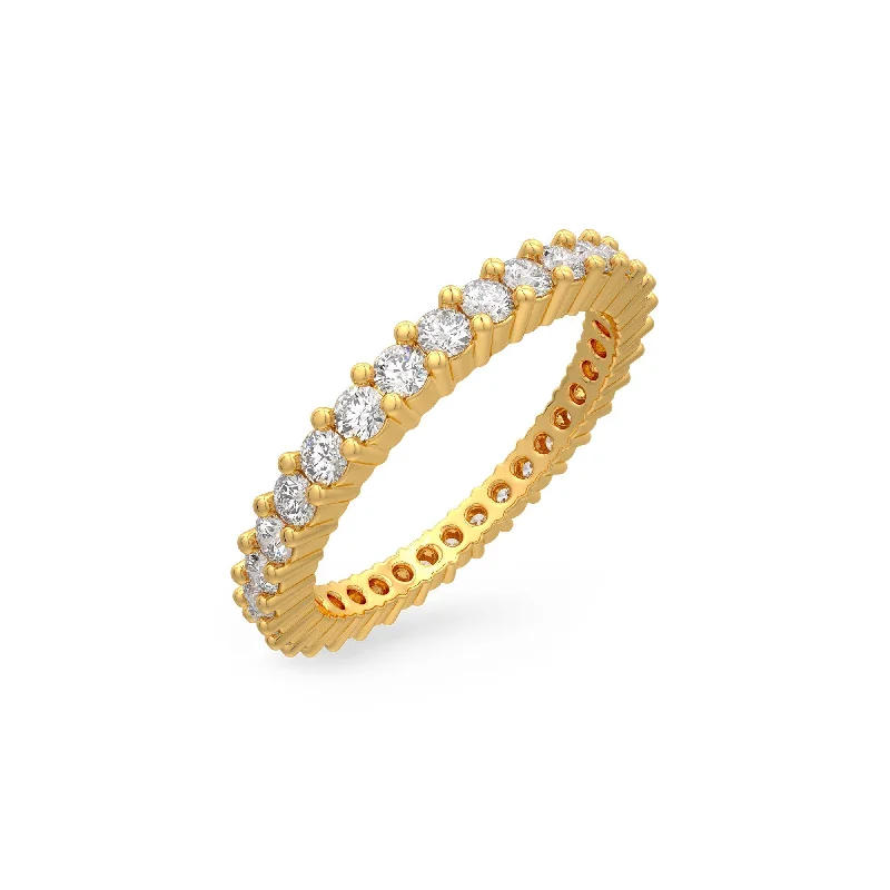 Simple Wedding Rings For Minimalist Couples-Diamond Millenia Eternity Ring