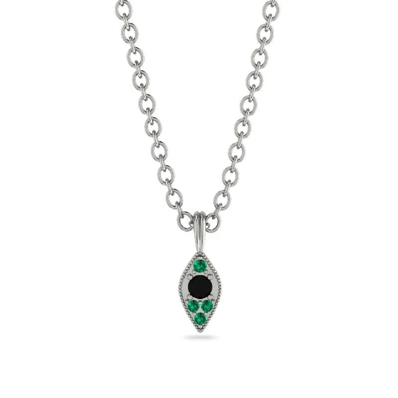 Milgrain Emerald Necklace - Jessie No. 24