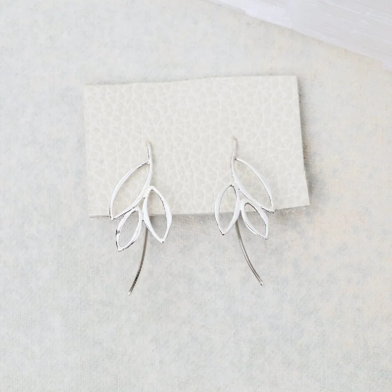 Stunning Earrings For Formal Gatherings-Marquis Leaves Hook Earrings