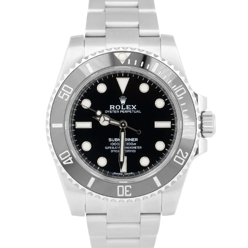 Timeless Designer Watches For High-End Glam-MINT 2018 PAPERS Rolex Submariner No-Date Steel 40mm Black Ceramic 114060 BOX