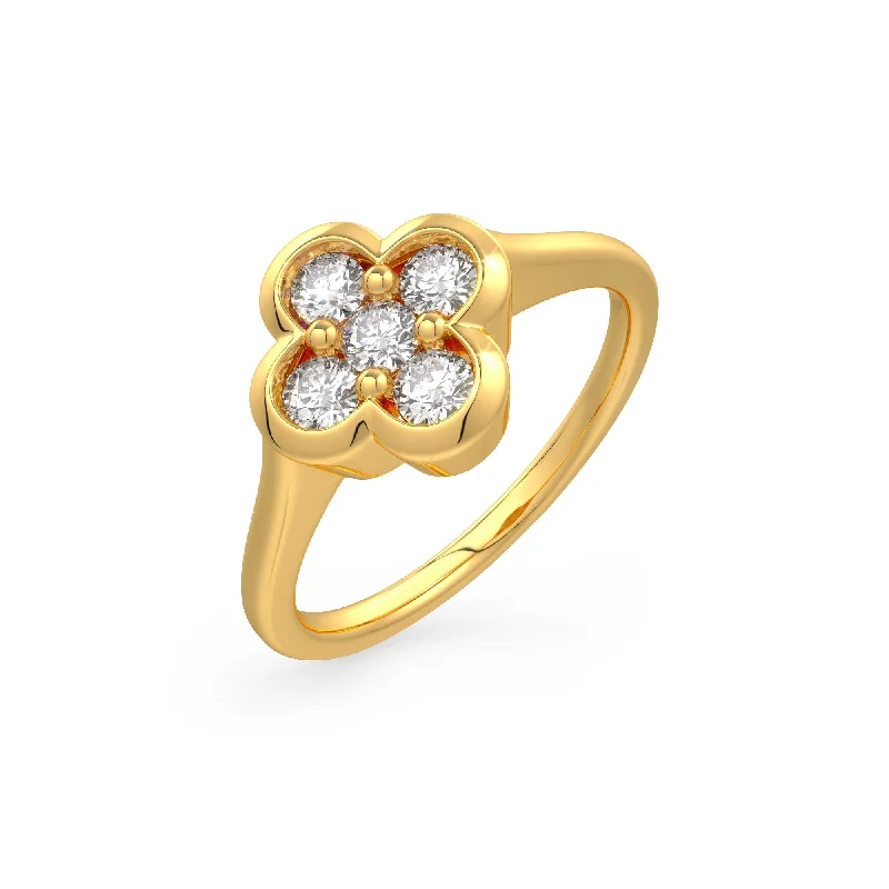 Stunning Gold Wedding Bands For Timeless Style-Evening Primrose Diamond Ring